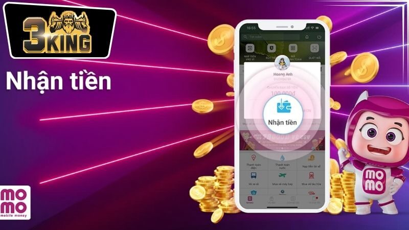 Các bước dễ dàng để nạp tiền và rút tiền qua Momo tại nhà cái 3king